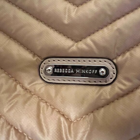 Rebecca Minkoff Edie nylon jumbo flap shoulder bag, New Nude Color - Picture 5 of 6